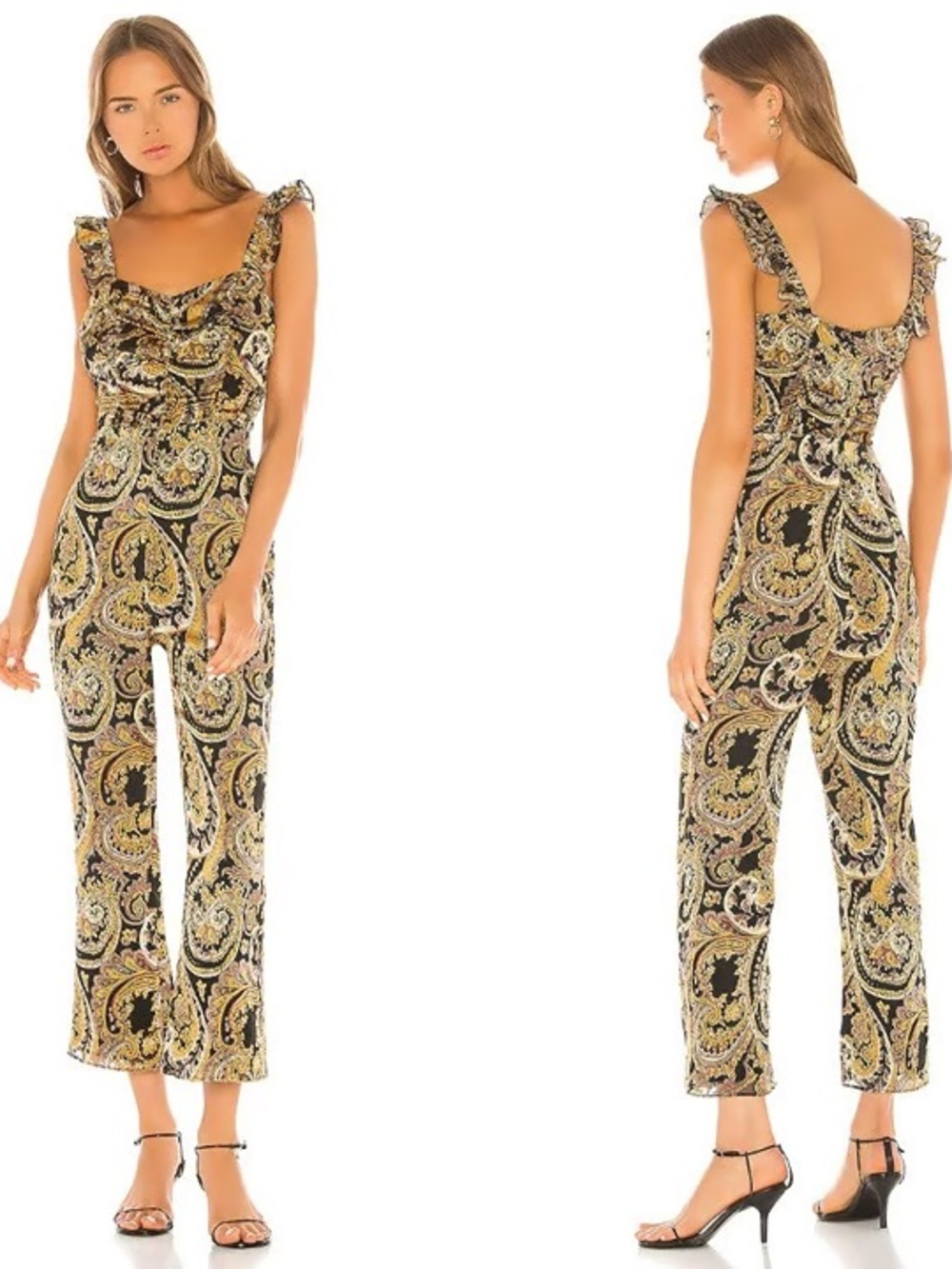 HoH x REVOLVE Samaya Jumpsuit in Black & Gold Paisley